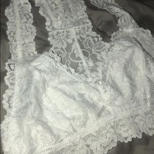 White lace bralette